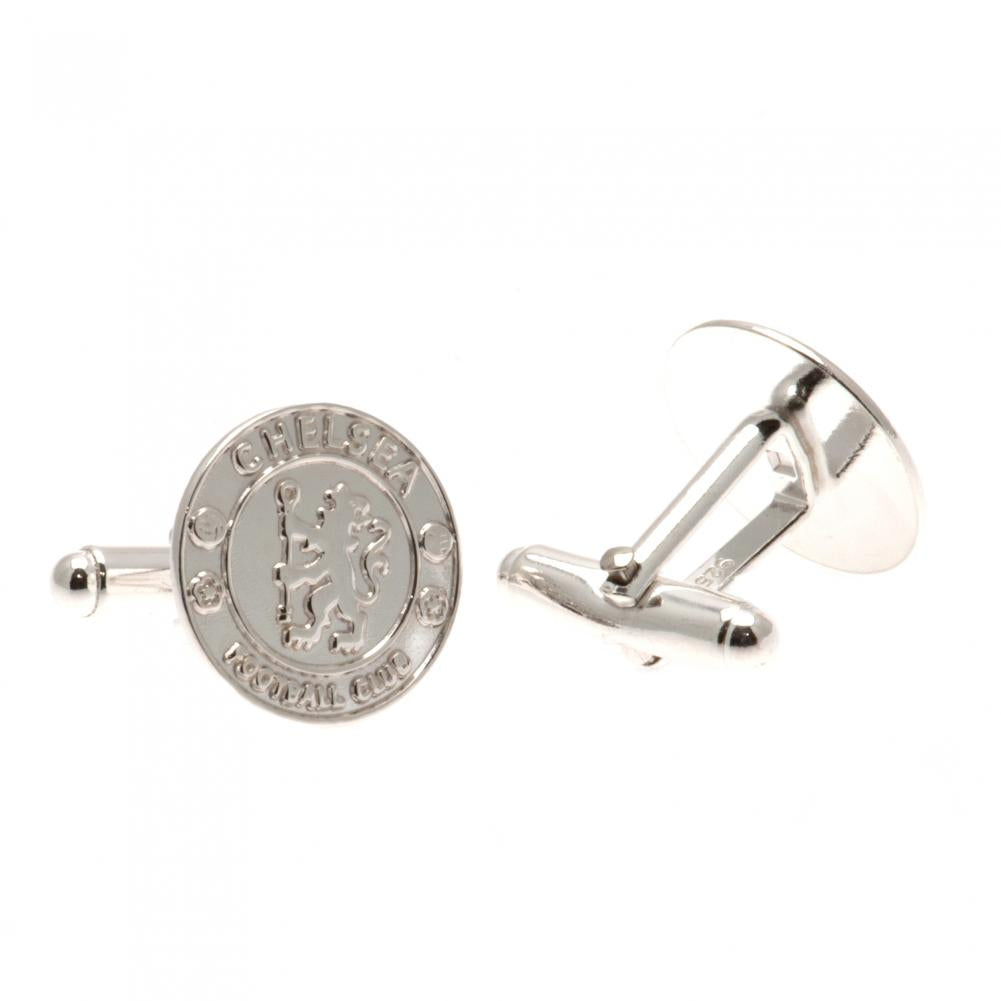 Chelsea FC Sterling Silver Crest Cufflinks - Gift Arch