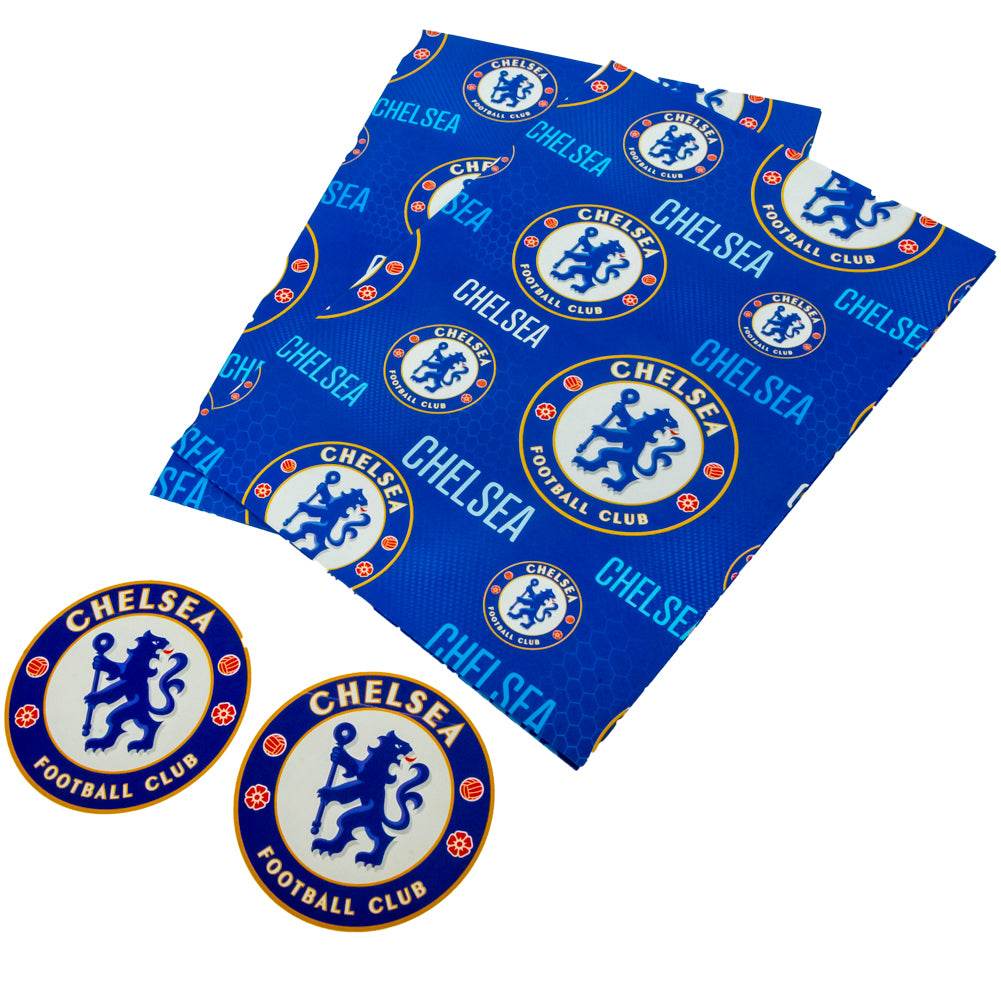 Chelsea FC Text Gift Wrap - Gift Arch