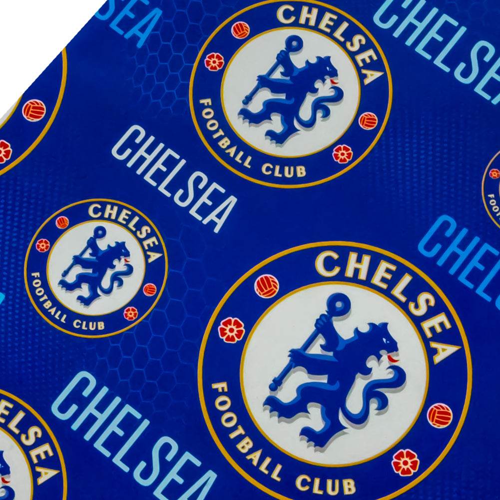 Chelsea FC Text Gift Wrap - Gift Arch