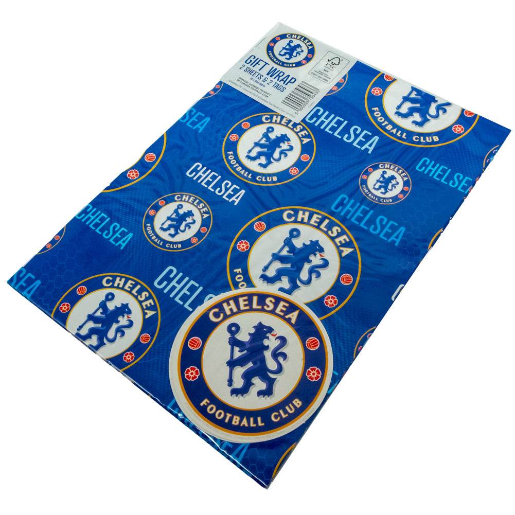 Chelsea FC Text Gift Wrap - Gift Arch