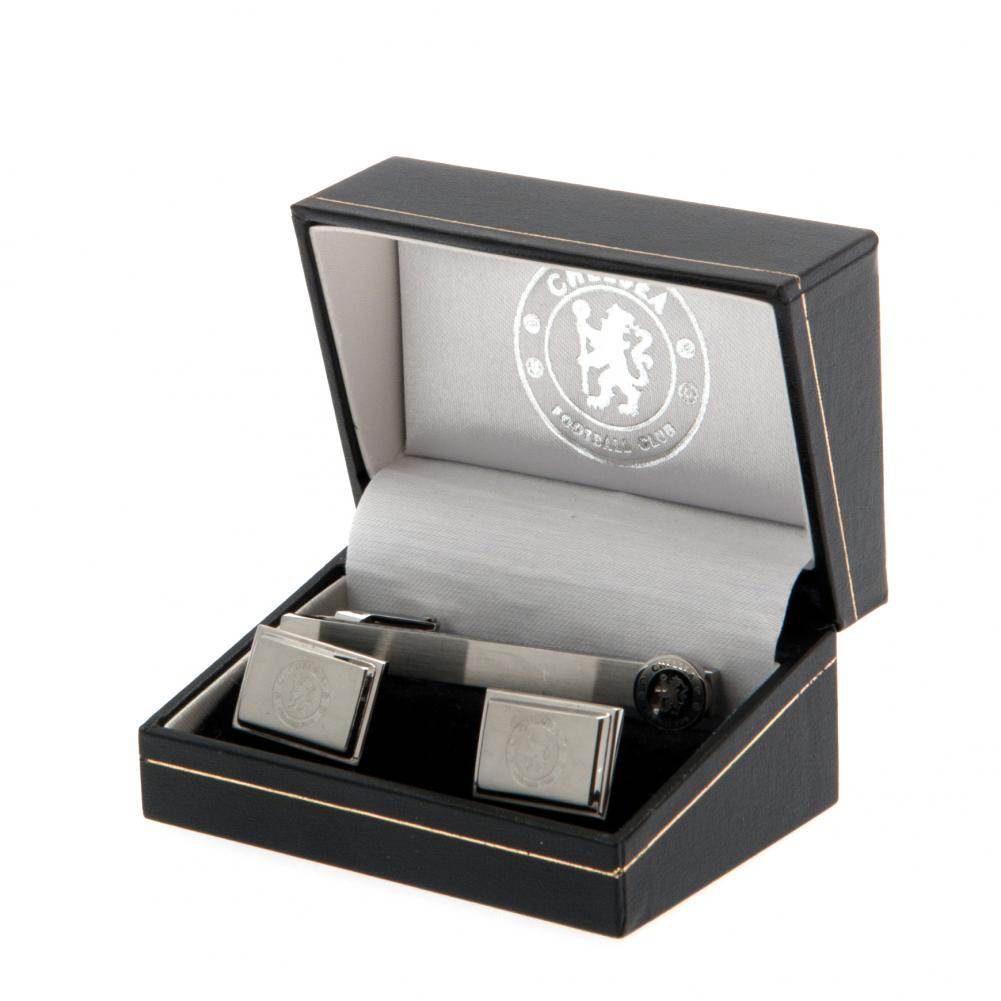 Chelsea FC Tie Slide & Cufflink Set - Gift Arch