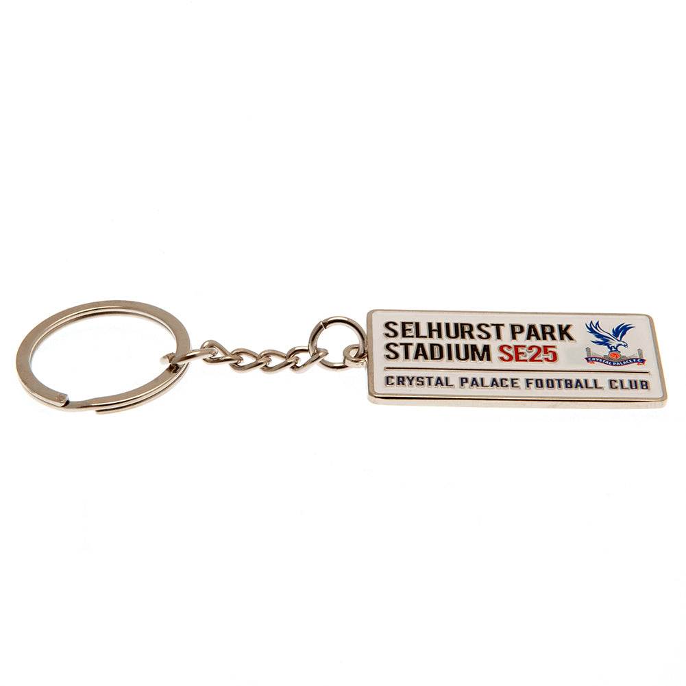 Crystal Palace FC Embossed Street Sign Keyring - Gift Arch