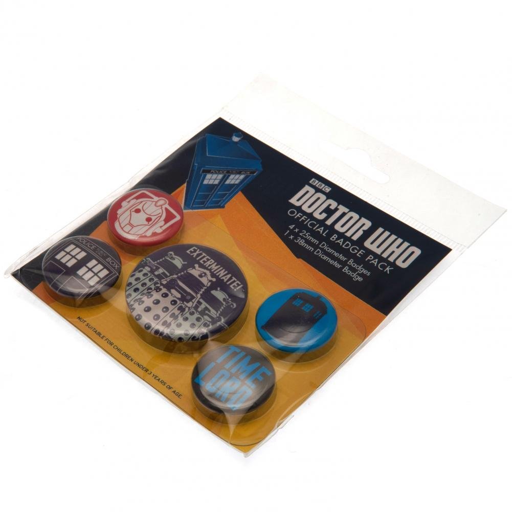 Doctor Who Button Badge Set - Gift Arch