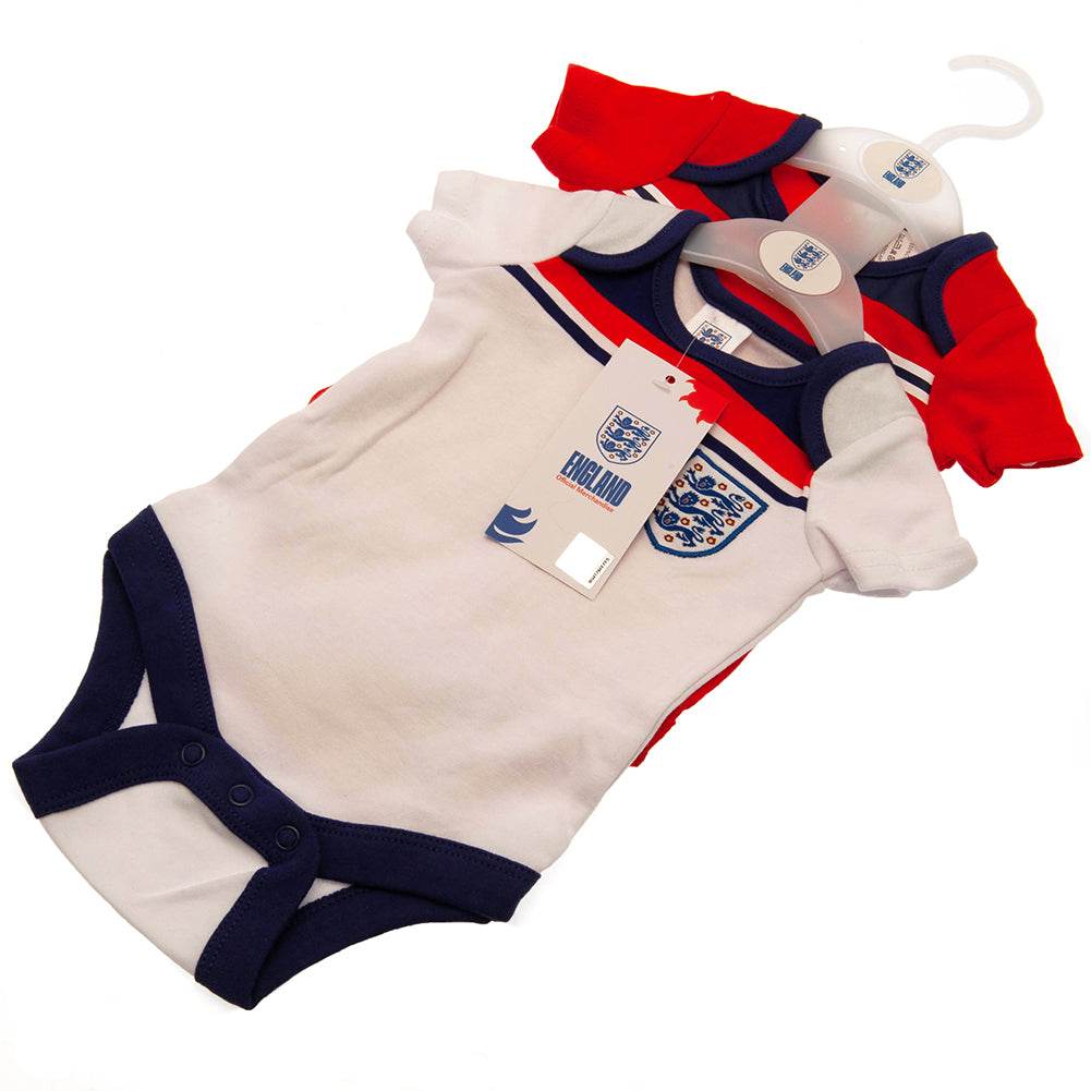 England FA 2 Pack Bodysuit 82 Retro 12-18 Mths - Gift Arch