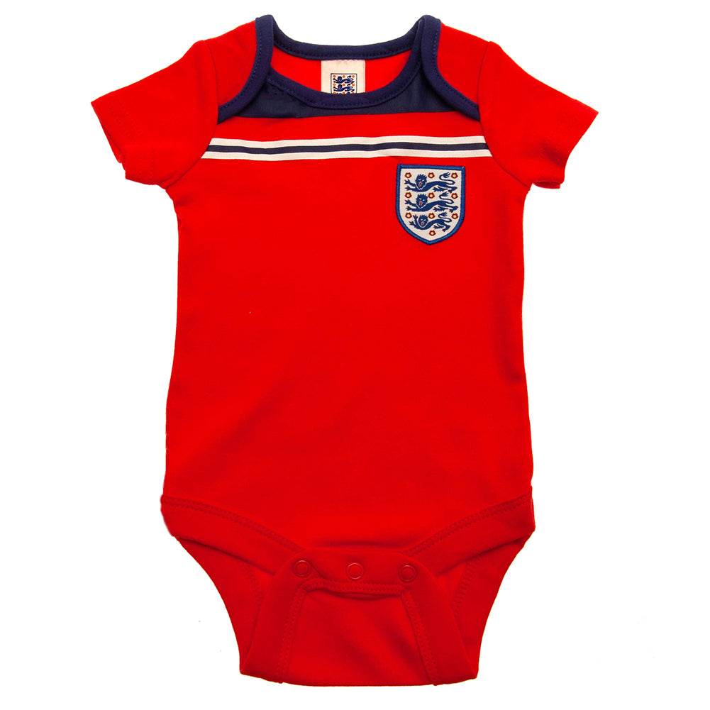 England FA 2 Pack Bodysuit 82 Retro 6-9 Mths - Gift Arch