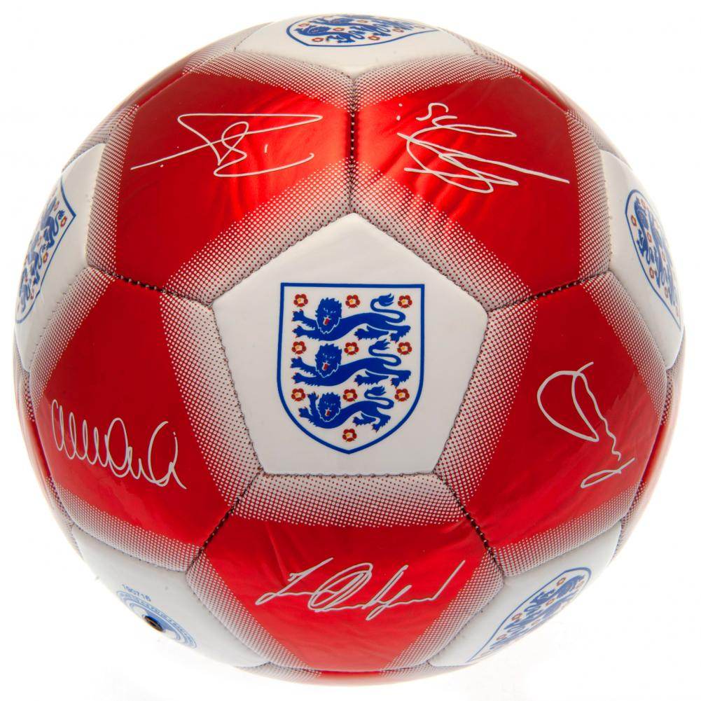 England FA Red & White Signature Football - Gift Arch