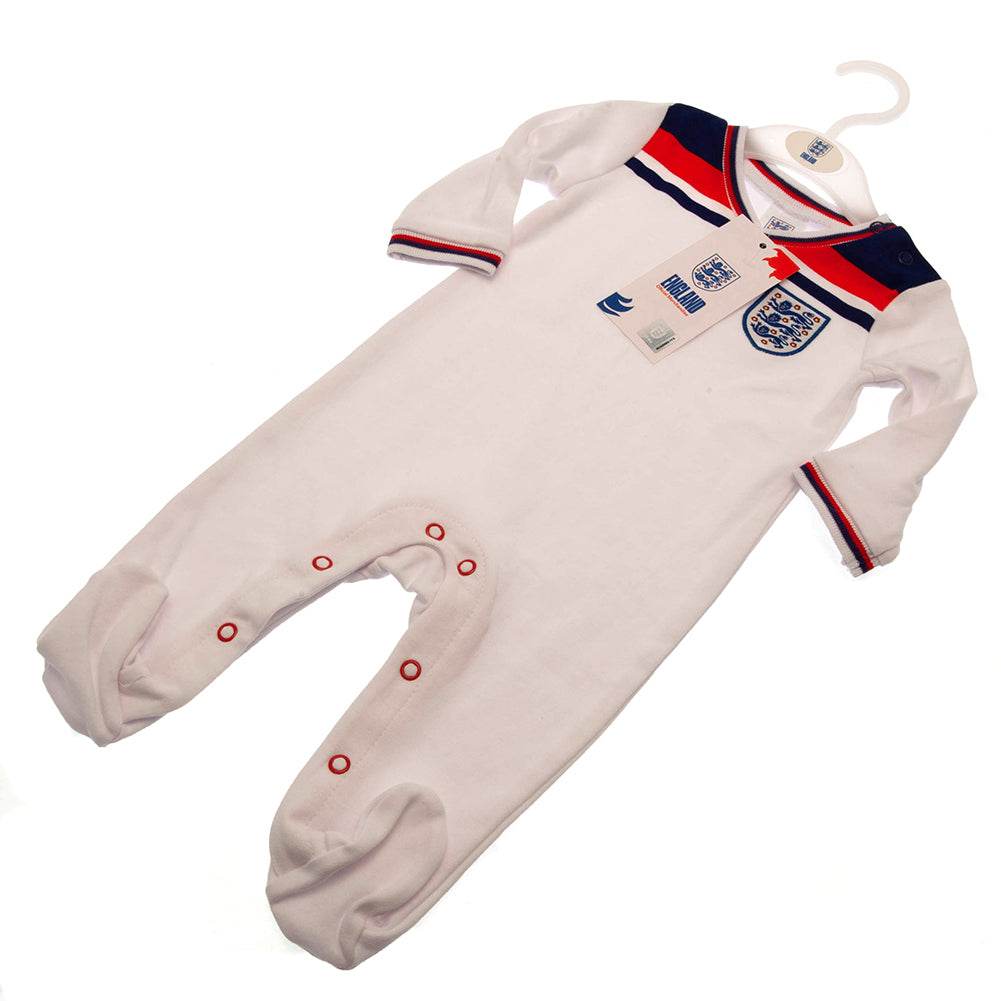England FA Sleepsuit 82 Retro 3-6 Mths - Gift Arch