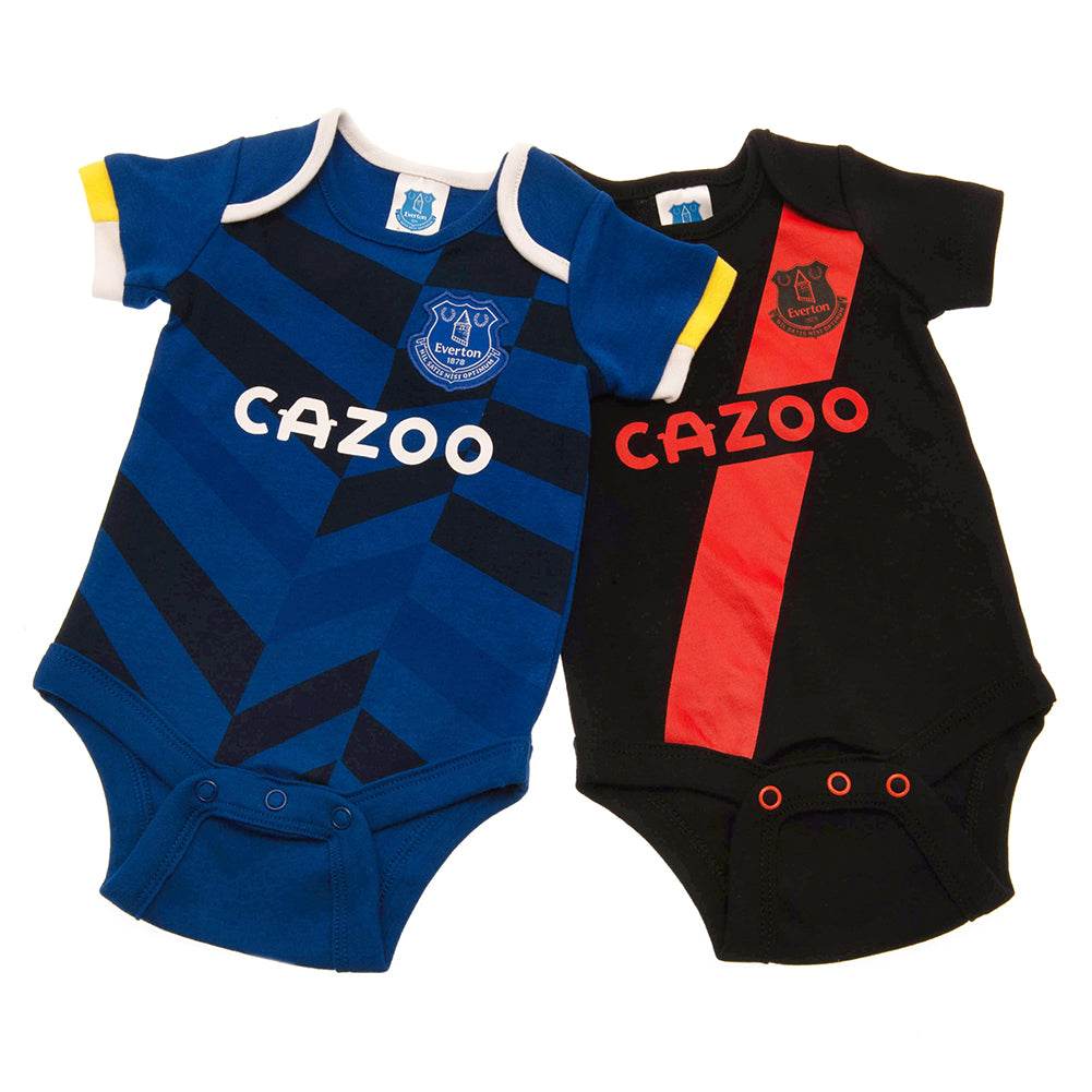 Everton FC 2 Pack Bodysuit 9-12 Mths - Gift Arch