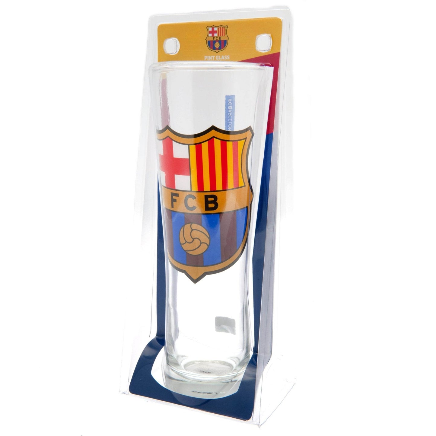 FC Barcelona Colour Crest Tall Beer Glass - Gift Arch