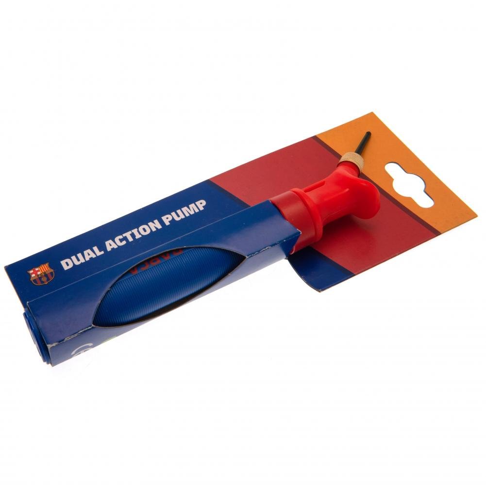 FC Barcelona Dual Action Football Pump - Gift Arch