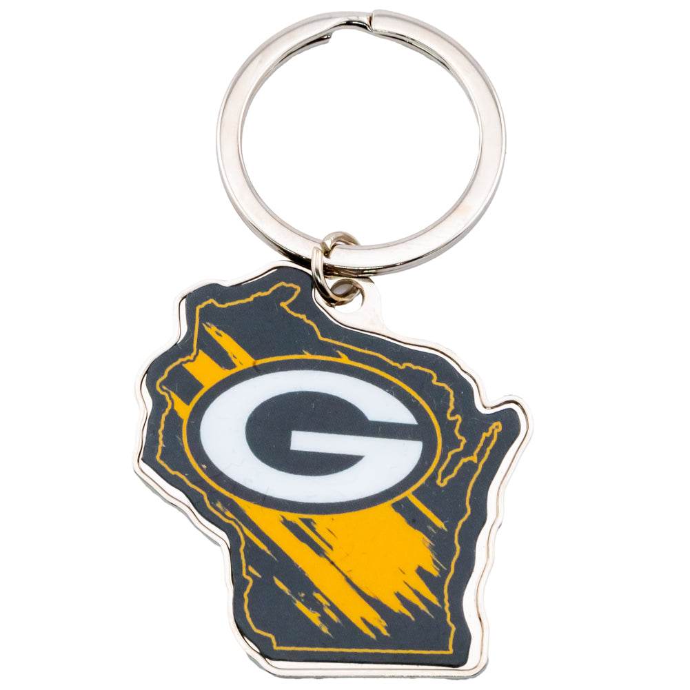 Green Bay Packers State Shape Keyring - Gift Arch