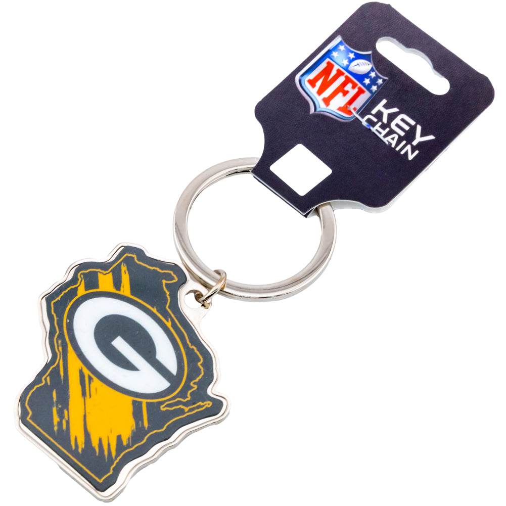 Green Bay Packers State Shape Keyring - Gift Arch