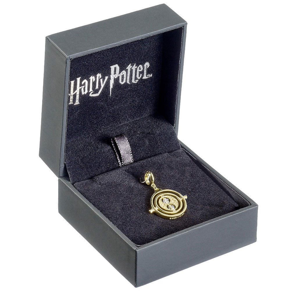 Harry Potter Gold Plated Crystal Charm Time Turner - Gift Arch