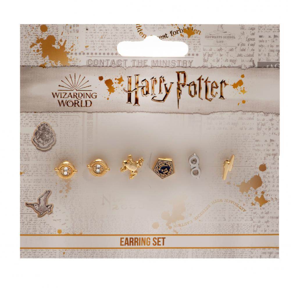 Harry Potter Gold Plated Earring Set - Gift Arch