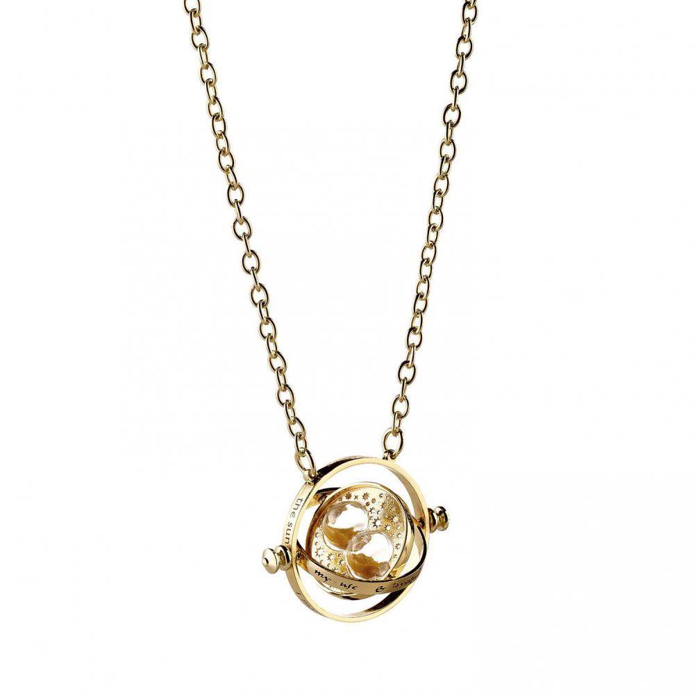Harry Potter Gold Plated Spinning Time Turner Necklace - Gift Arch