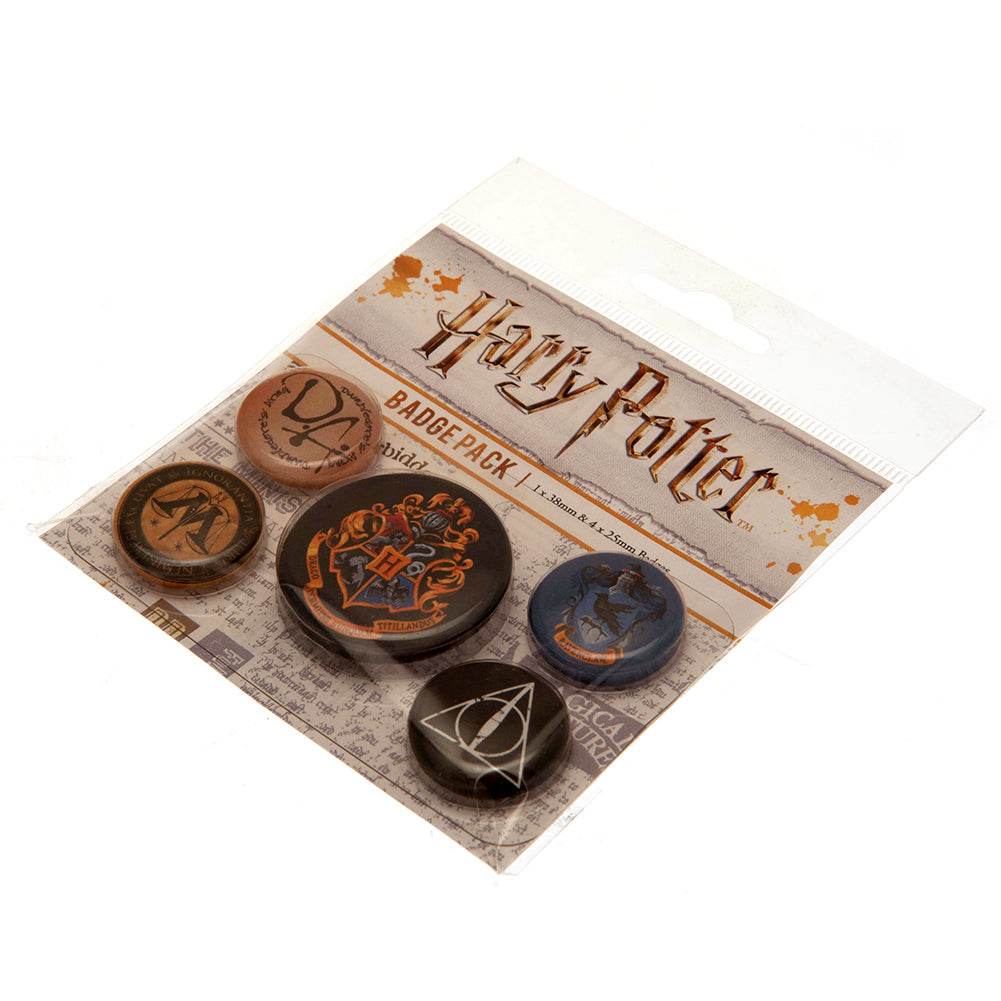 Harry Potter Hogwarts Button Badge Set - Gift Arch