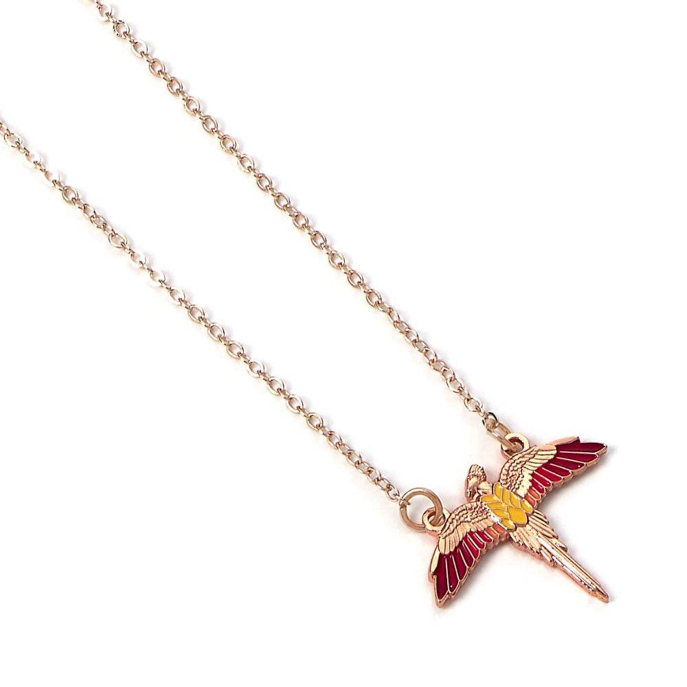 Harry Potter Rose Gold Plated Necklace Fawkes - Gift Arch