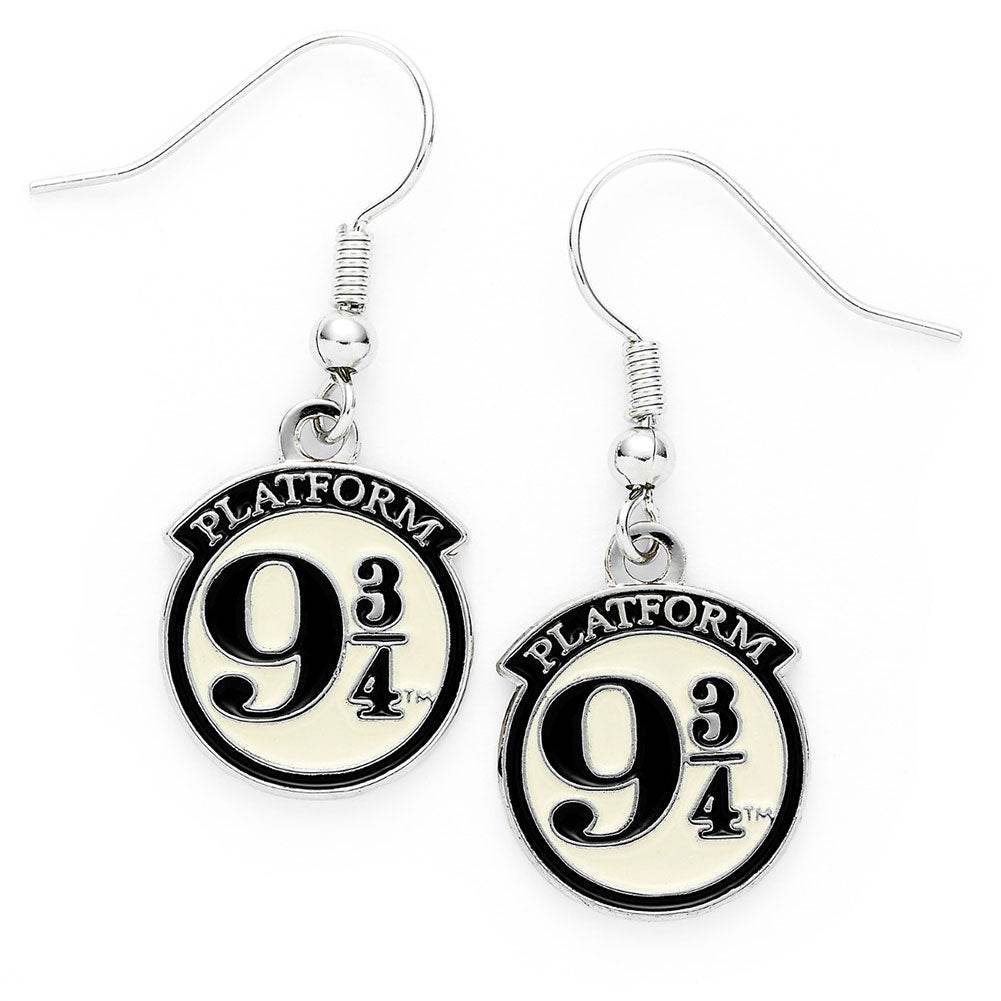 Harry Potter Silver Plated 9 & 3 Quarters Hook Earrings - Gift Arch