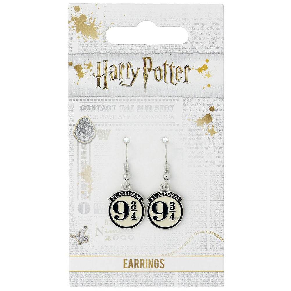 Harry Potter Silver Plated 9 & 3 Quarters Hook Earrings - Gift Arch
