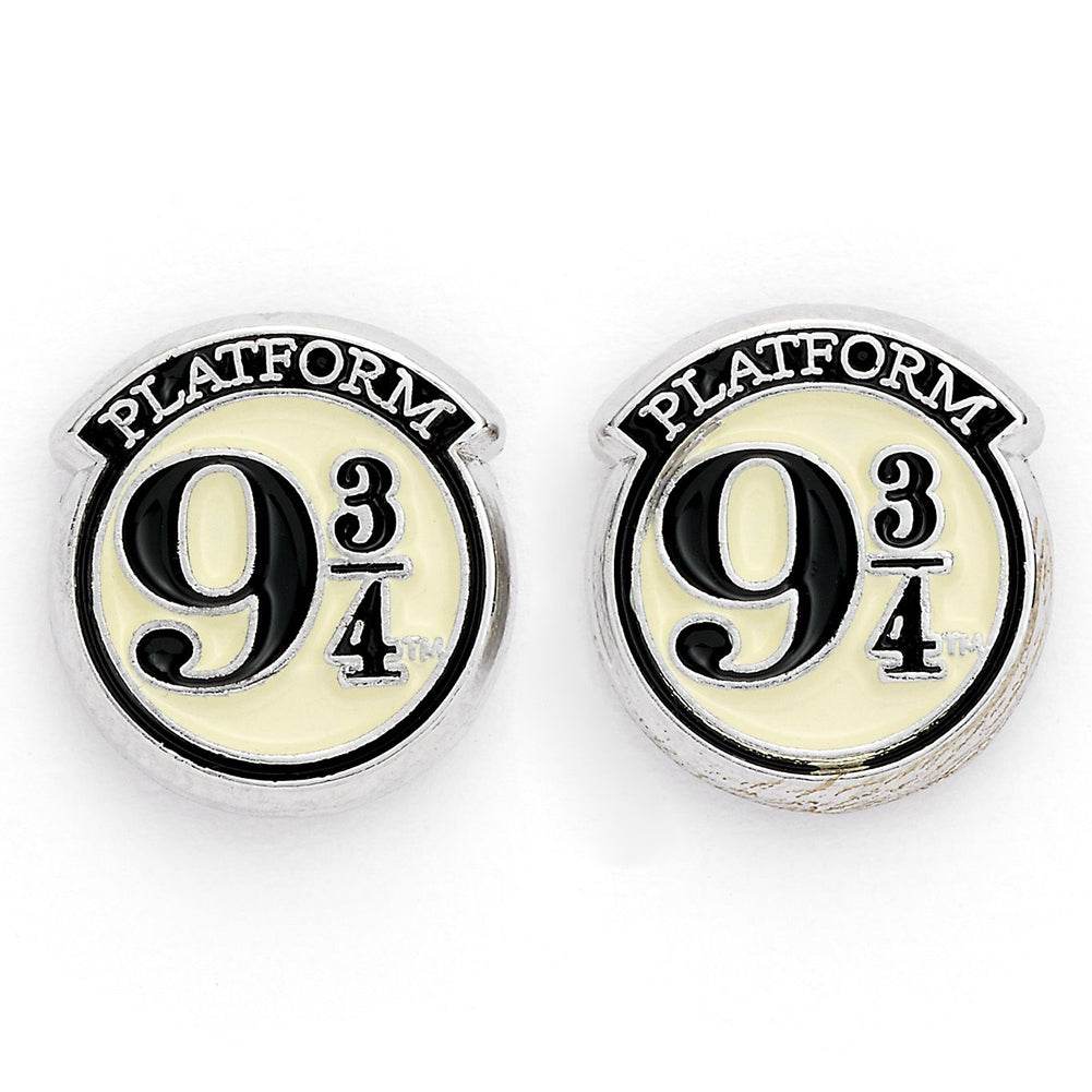 Harry Potter Silver Plated 9 & 3 Quarters Stud Earrings - Gift Arch