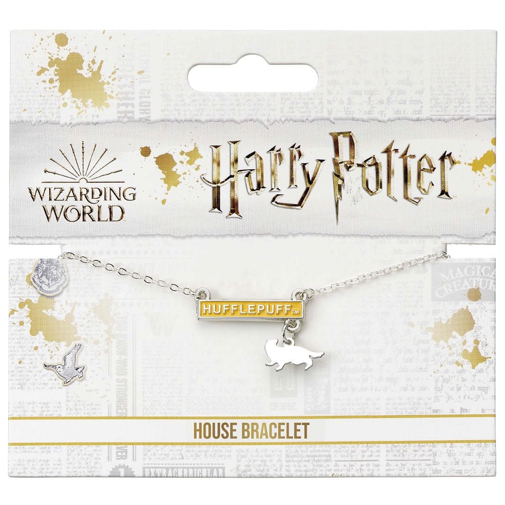 Harry Potter Silver Plated Bar Bracelet Hufflepuff - Gift Arch