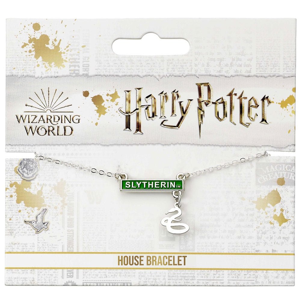 Harry Potter Silver Plated Bar Bracelet Slytherin - Gift Arch