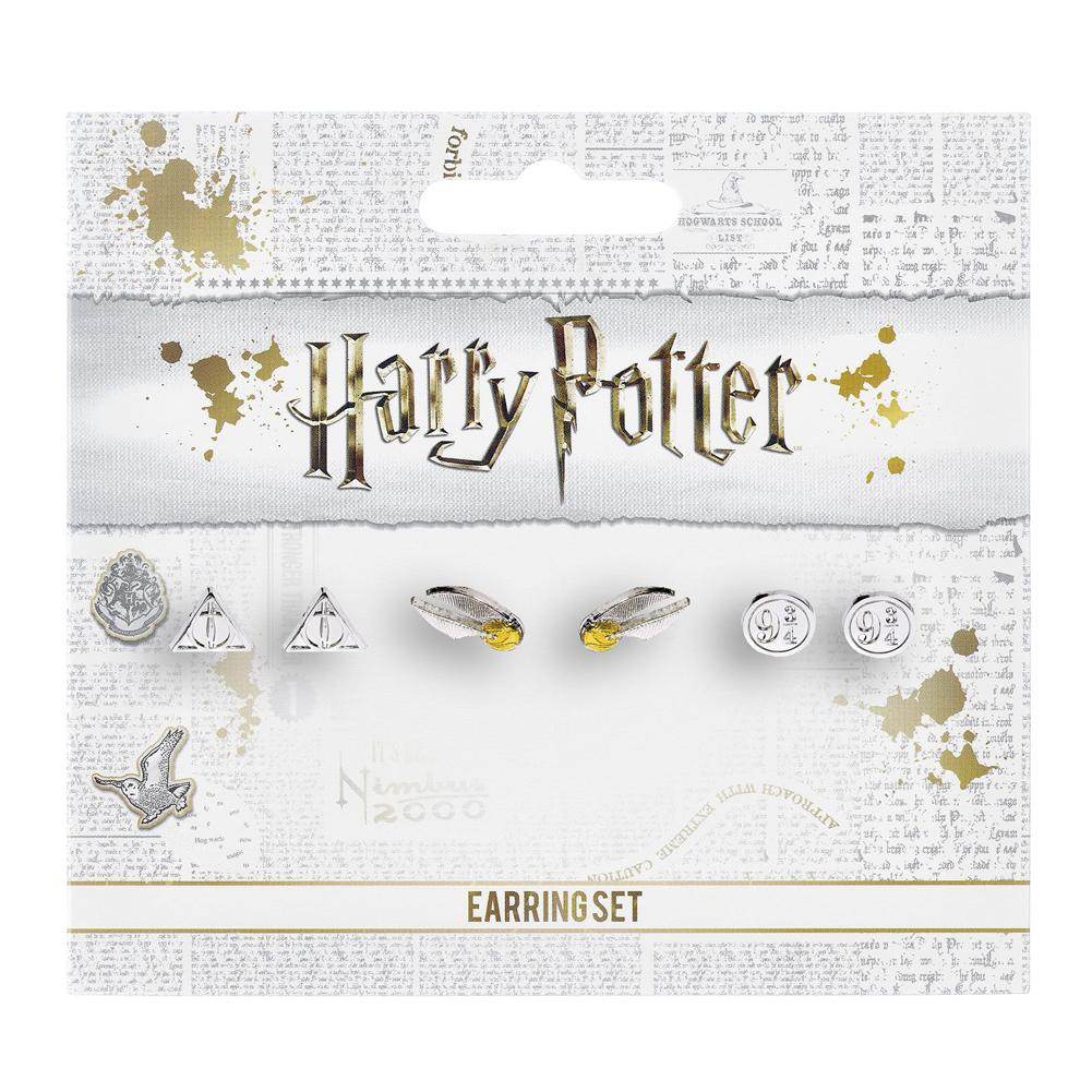 Harry Potter Silver Plated Earring Set - Gift Arch