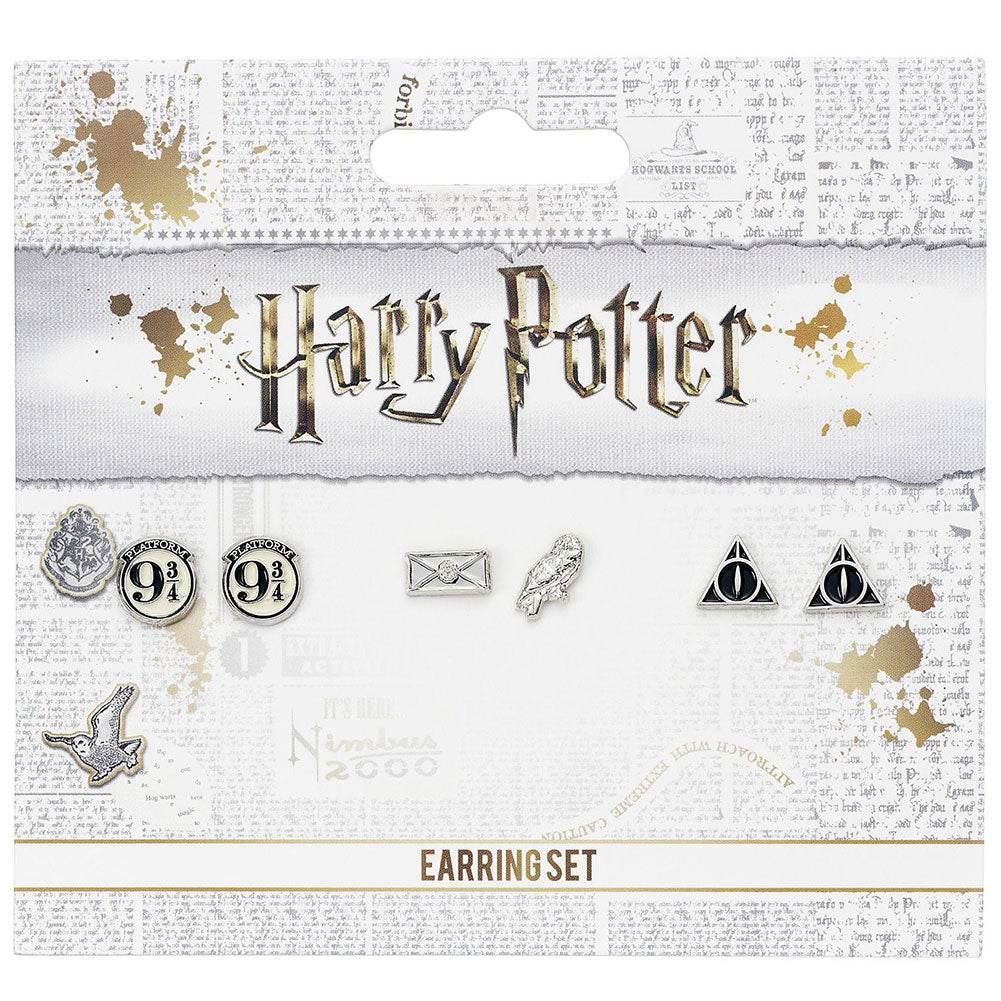 Harry Potter Silver Plated Earring Set CL - Gift Arch