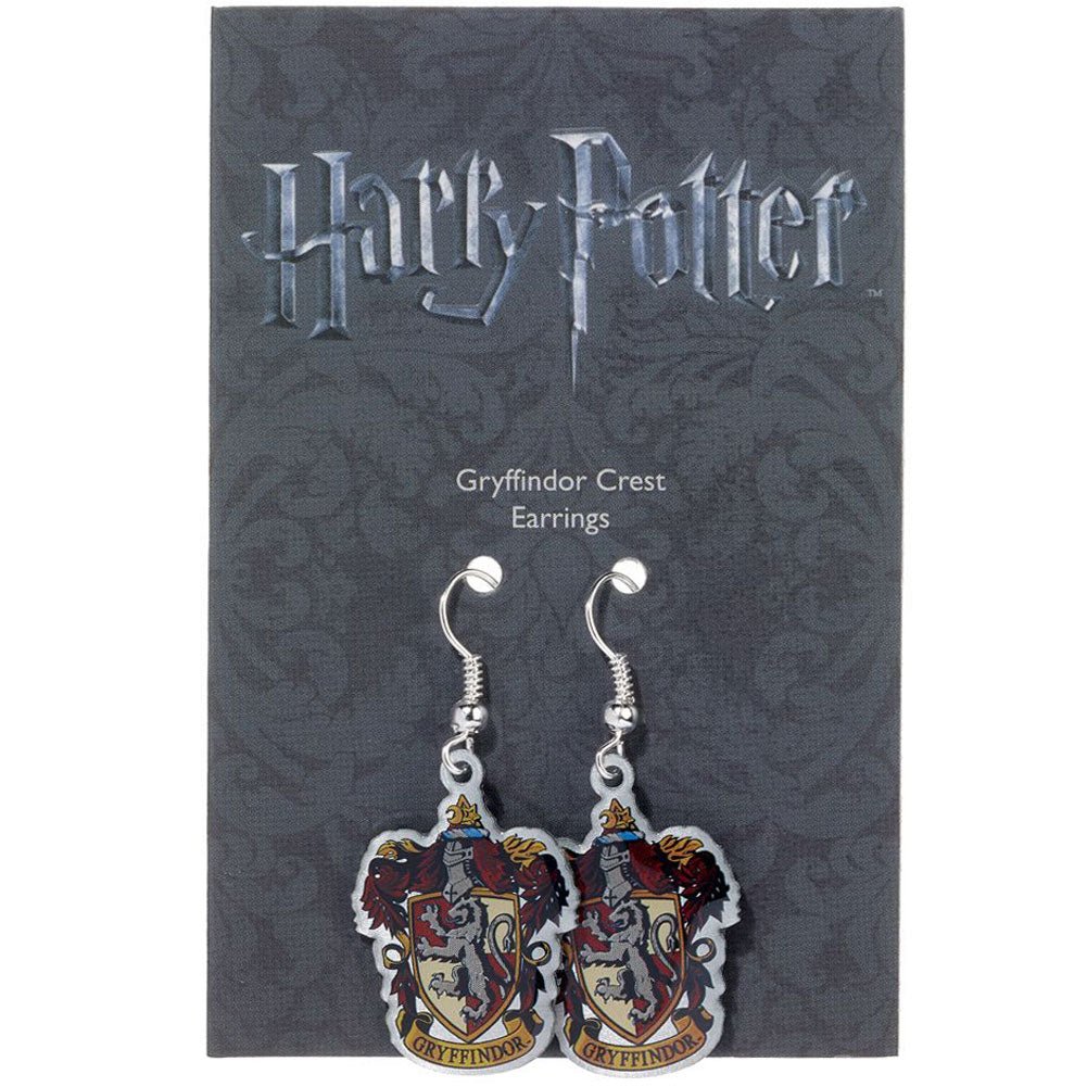 Harry Potter Silver Plated Gryffindor Hook Earrings - Gift Arch