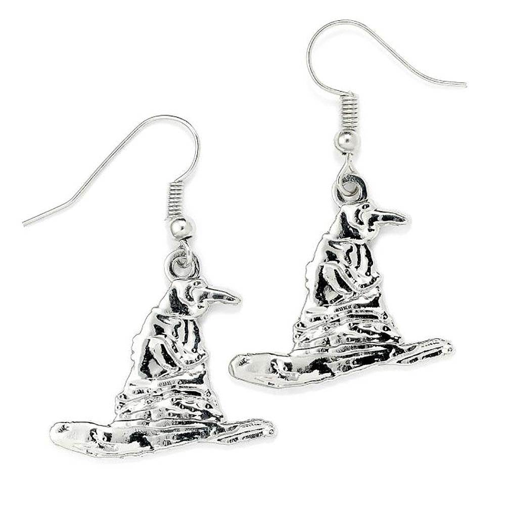 Harry Potter Silver Plated Sorting Hat Hook Earrings - Gift Arch