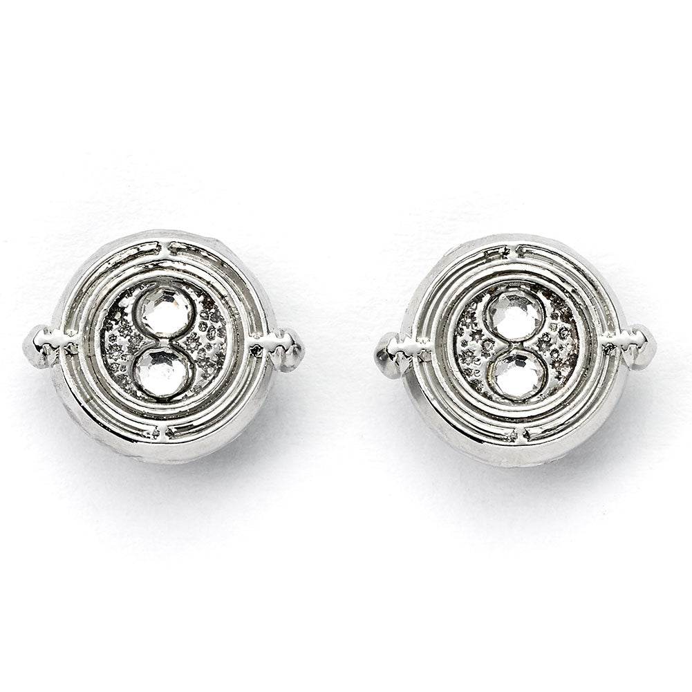 Harry Potter Silver Plated Time Turner Stud Earrings - Gift Arch