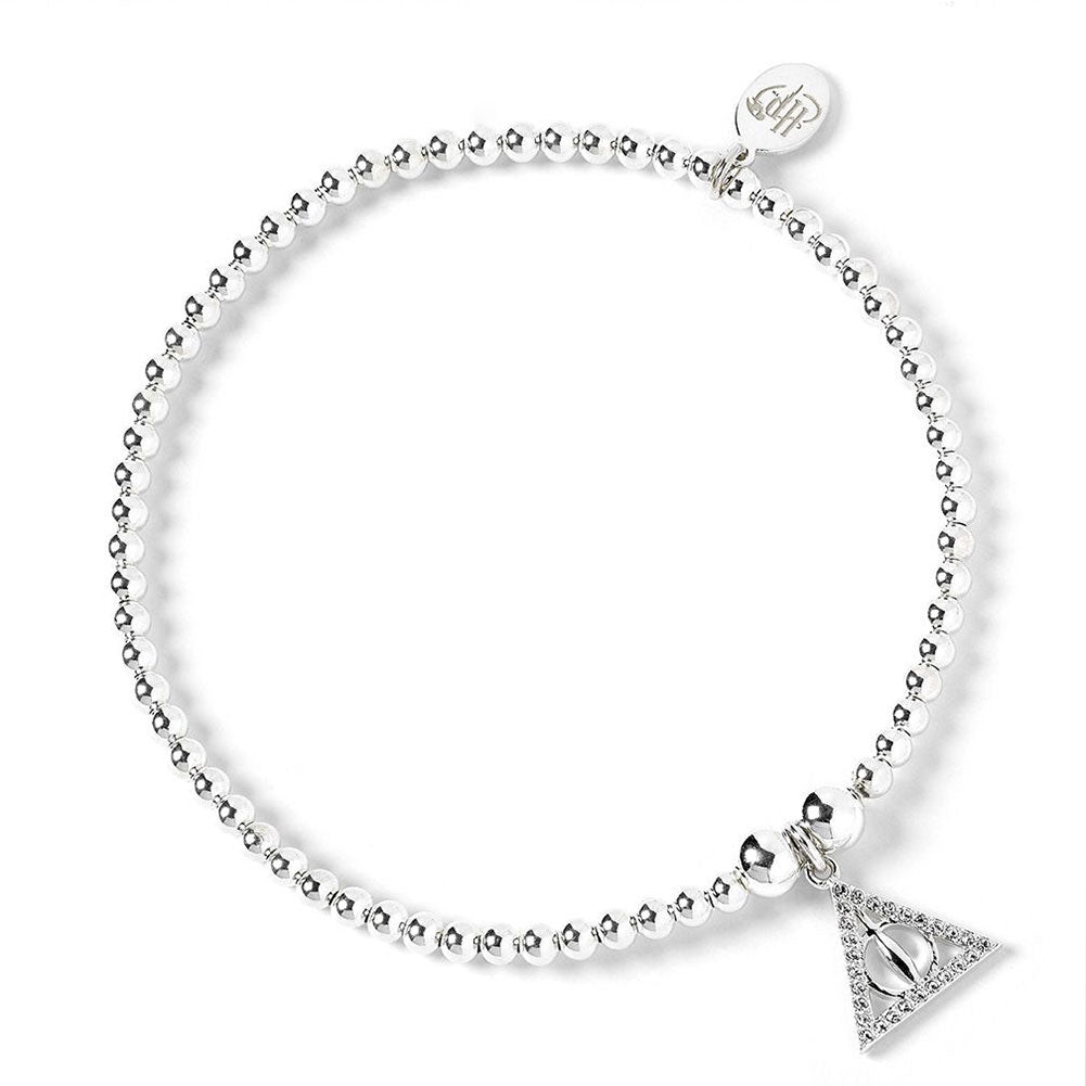 Harry Potter Sterling Silver Crystal Bracelet Deathly Hallows - Gift Arch