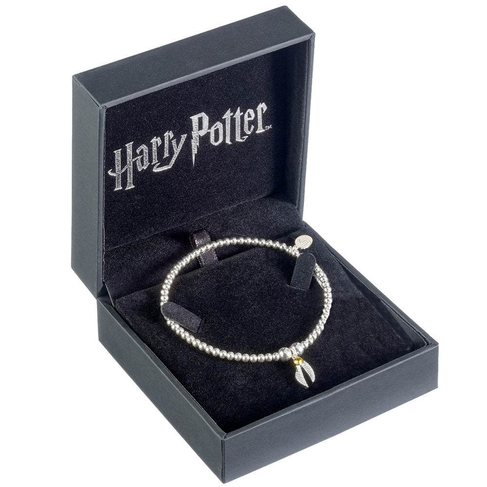 Harry Potter Sterling Silver Crystal Bracelet Golden Snitch - Gift Arch