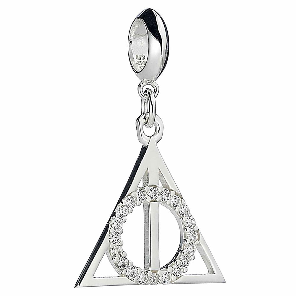 Harry Potter Sterling Silver Crystal Charm Deathly Hallows - Gift Arch