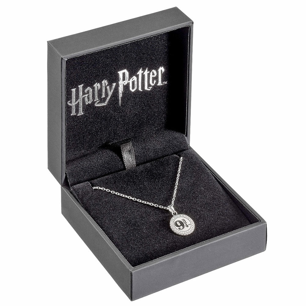 Harry Potter Sterling Silver Crystal Necklace 9 & 3 Quarters - Gift Arch