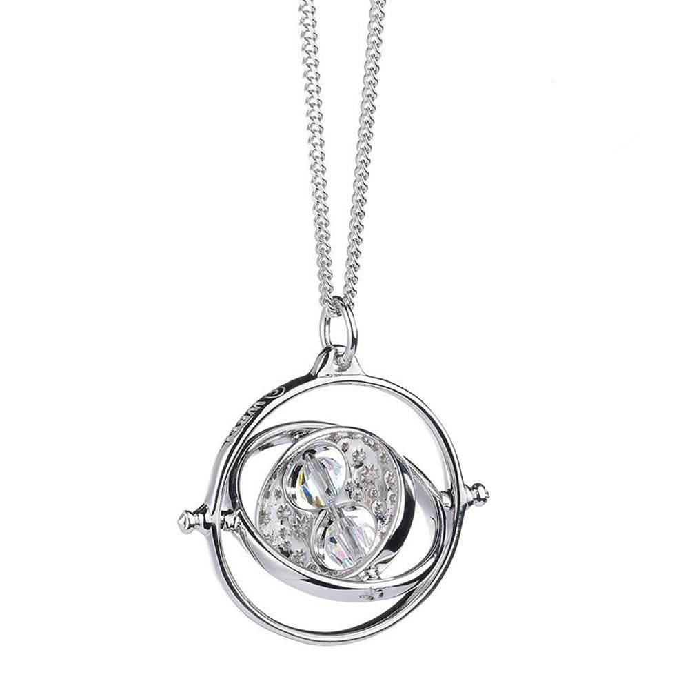 Harry Potter Sterling Silver Crystal Necklace Time Turner - Gift Arch