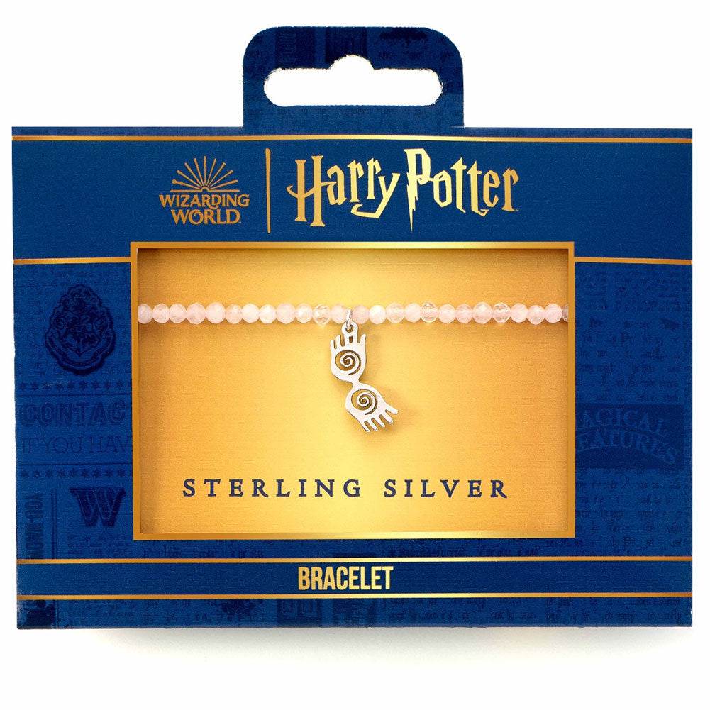 Harry Potter Stone Bracelet With Sterling Silver Charm Luna Glasses - Gift Arch