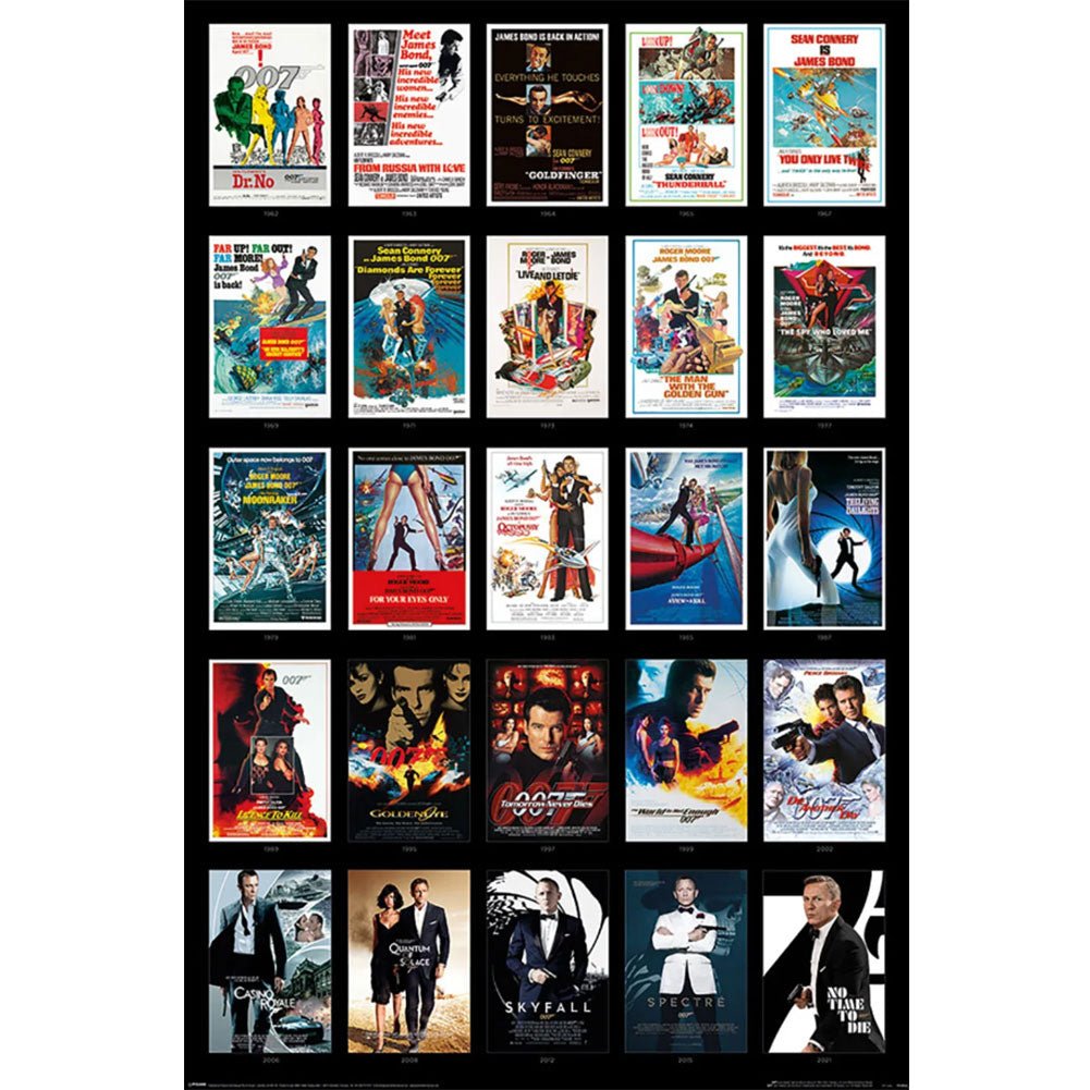 James Bond Poster 25 Films 290 - Gift Arch