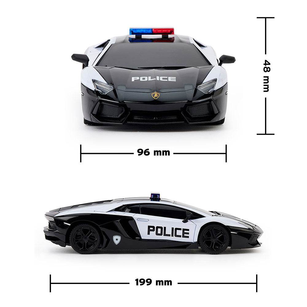 Lamborghini Aventador Radio Controlled Car 1:24 Scale Police - Gift Arch