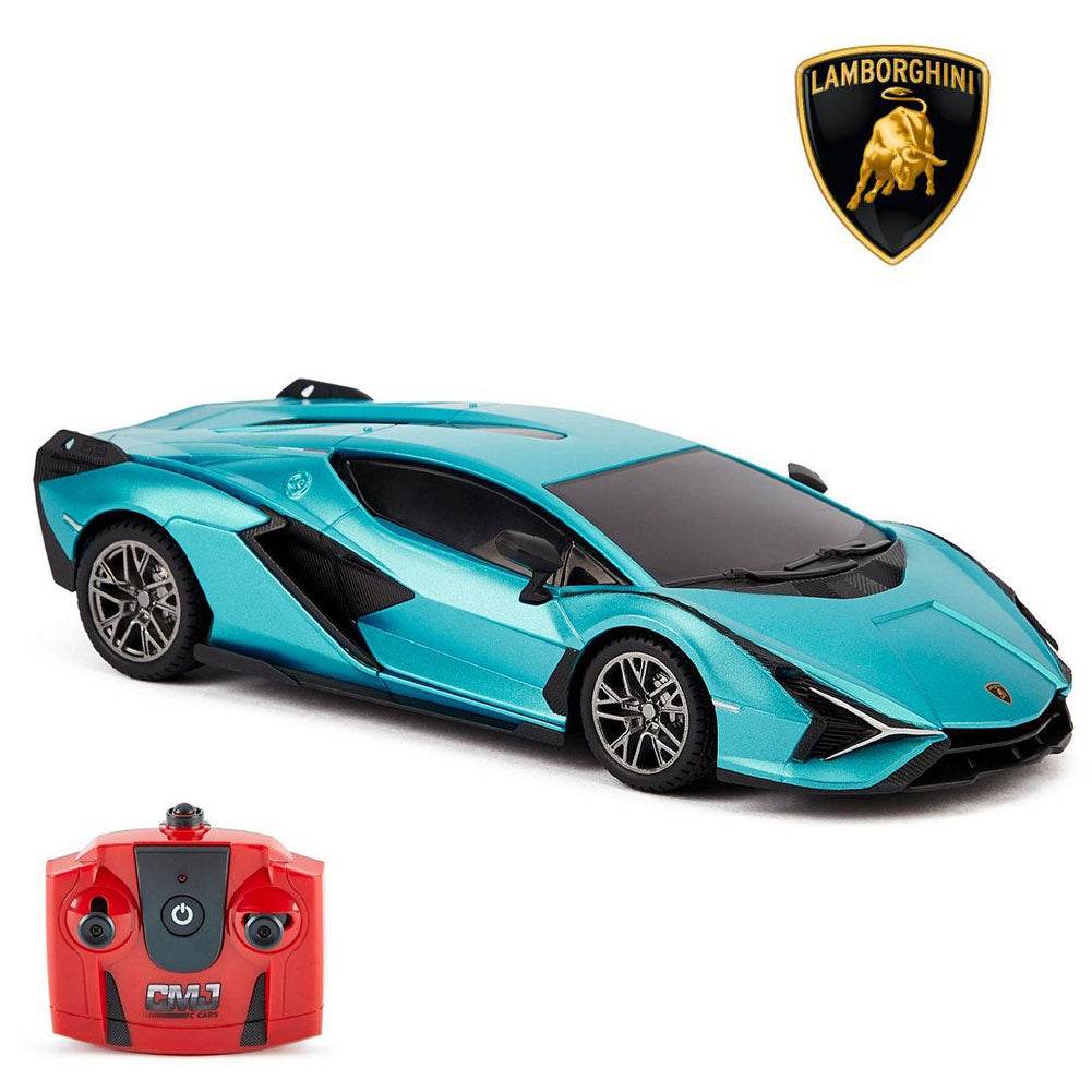 Lamborghini Sian Radio Controlled Car 1:24 Scale Blue - Gift Arch