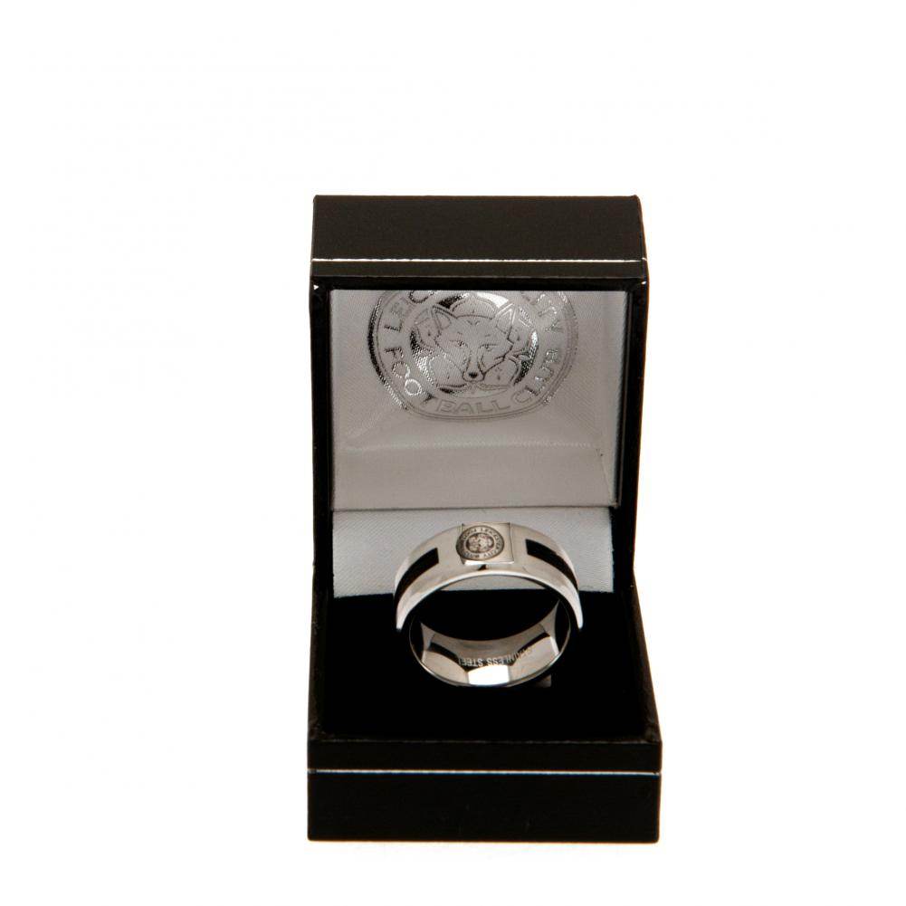 Leicester City FC Black Inlay Ring Medium - Gift Arch