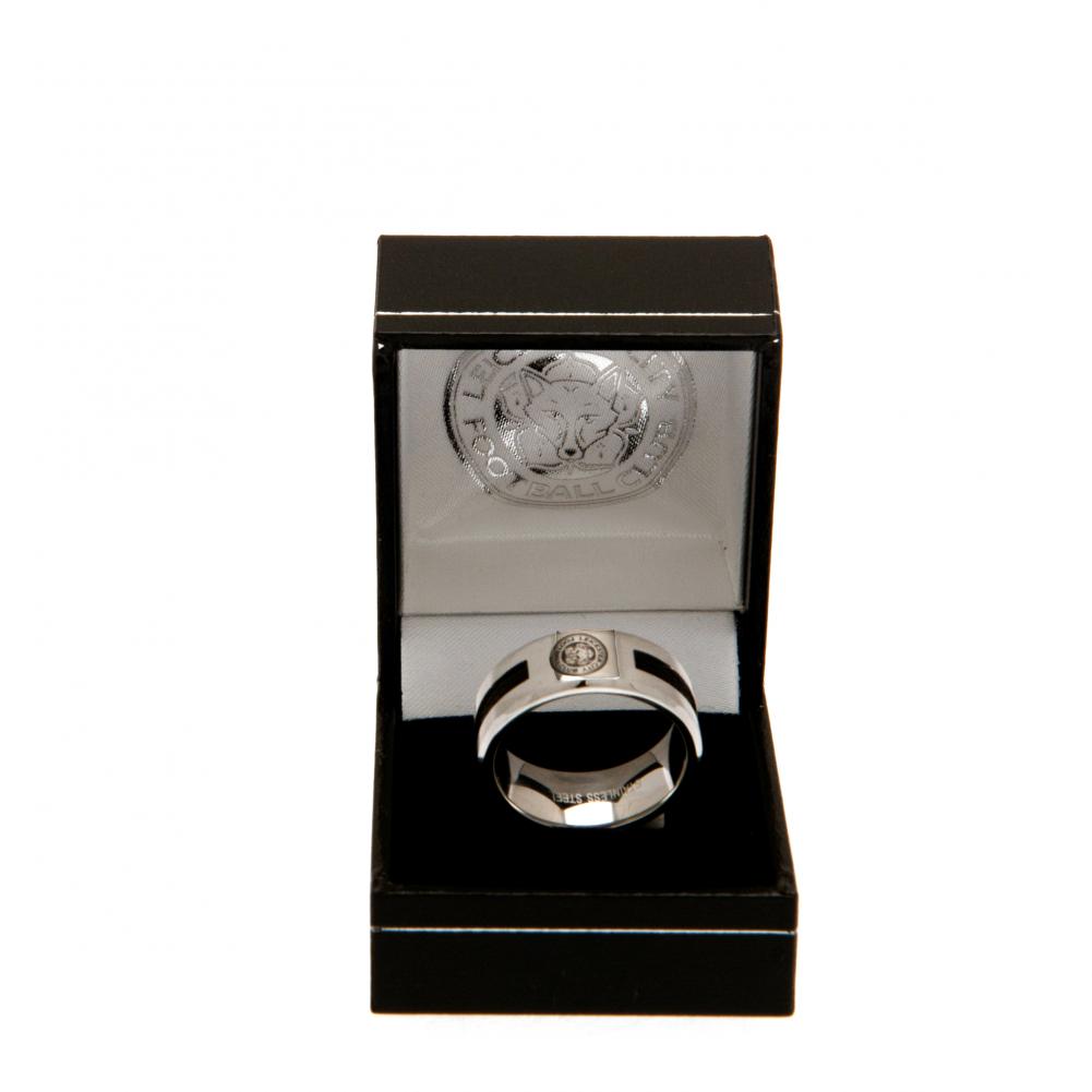 Leicester City FC Black Inlay Ring Small - Gift Arch