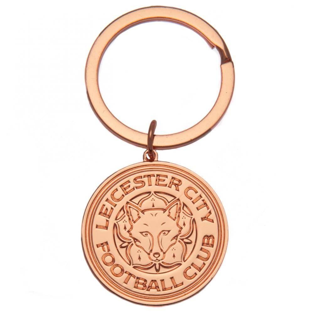 Leicester City FC Rose Gold Crest Keyring - Gift Arch