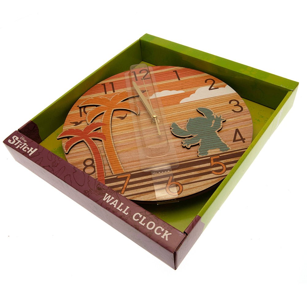 Lilo & Stitch Premium Wooden Wall Clock - Gift Arch