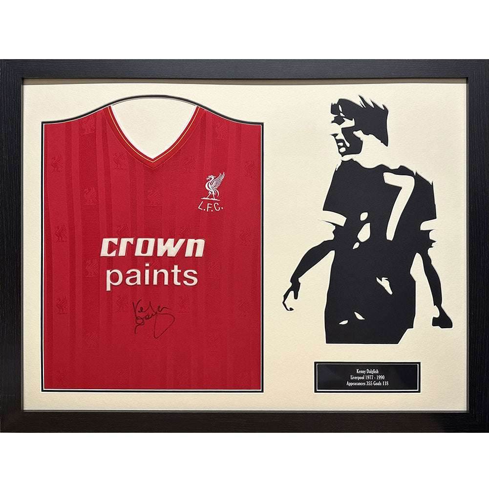 Liverpool FC 1986 Dalglish Signed Shirt Silhouette - Gift Arch