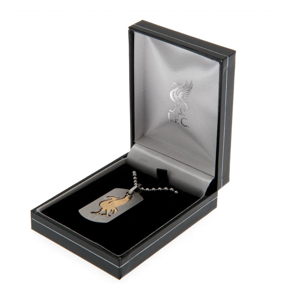 Liverpool FC Bi Colour Cut Out Dog Tag & Chain - Gift Arch