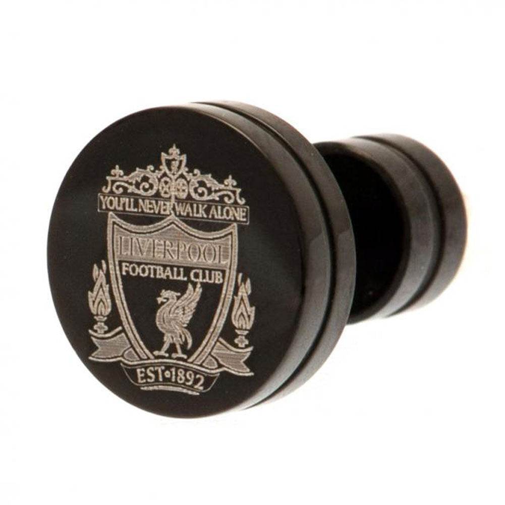 Liverpool FC Black IP Plated Stud Earring - Gift Arch