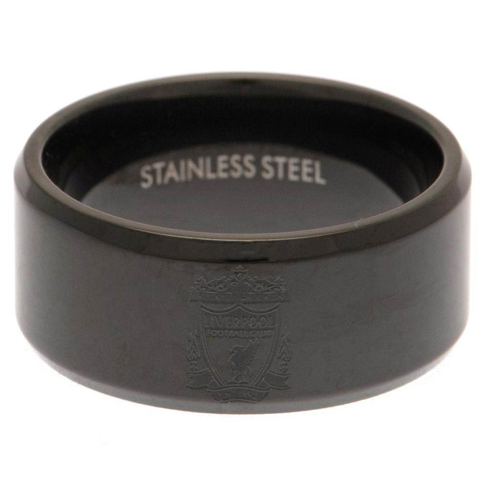 Liverpool FC Black IP Ring Large - Gift Arch