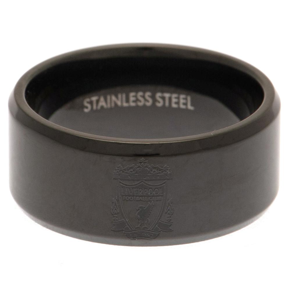 Liverpool FC Black IP Ring Small - Gift Arch