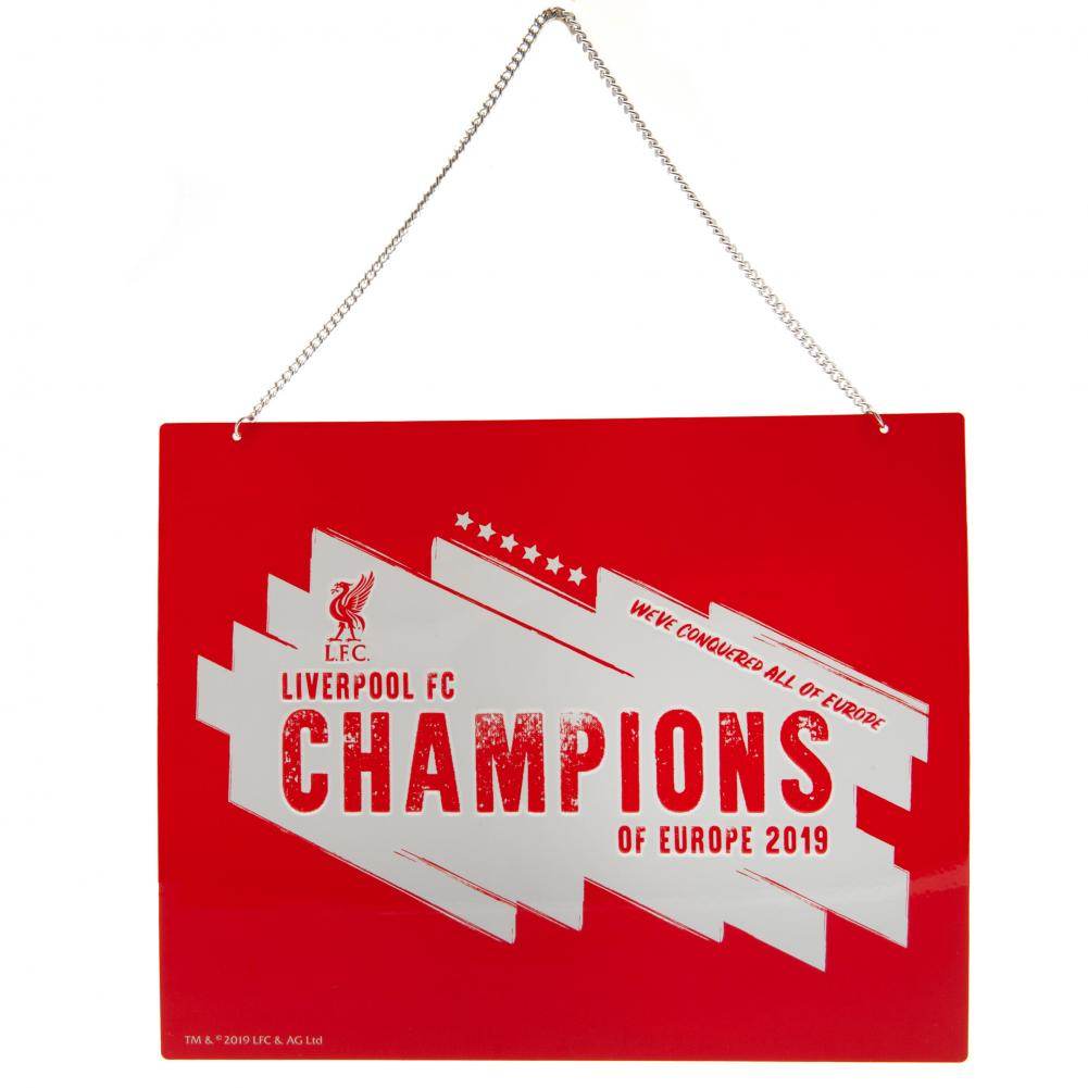 Liverpool FC Champions Of Europe Metal Sign - Gift Arch